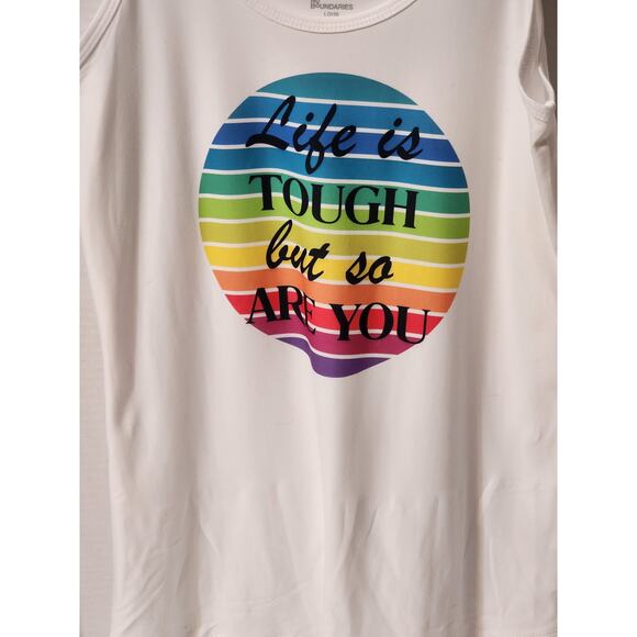 Positive Affirmation Tank top, Life is tough but so are you Juniors size L 11-13 - Picture 3 of 4